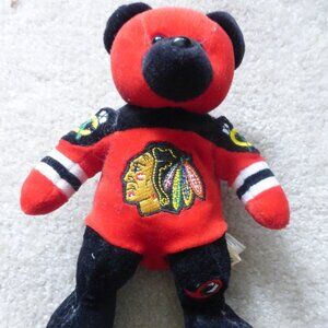 CHICAGO BLACKHAWKS NHL vintage beanie bear ("Team Bears")